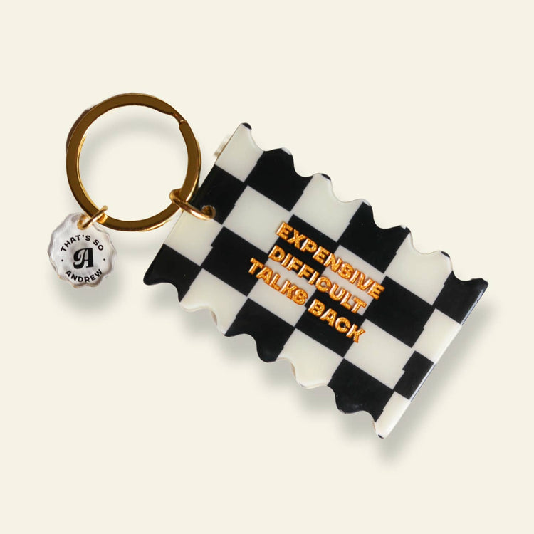 Expensive Difficult Talks Back Keychain