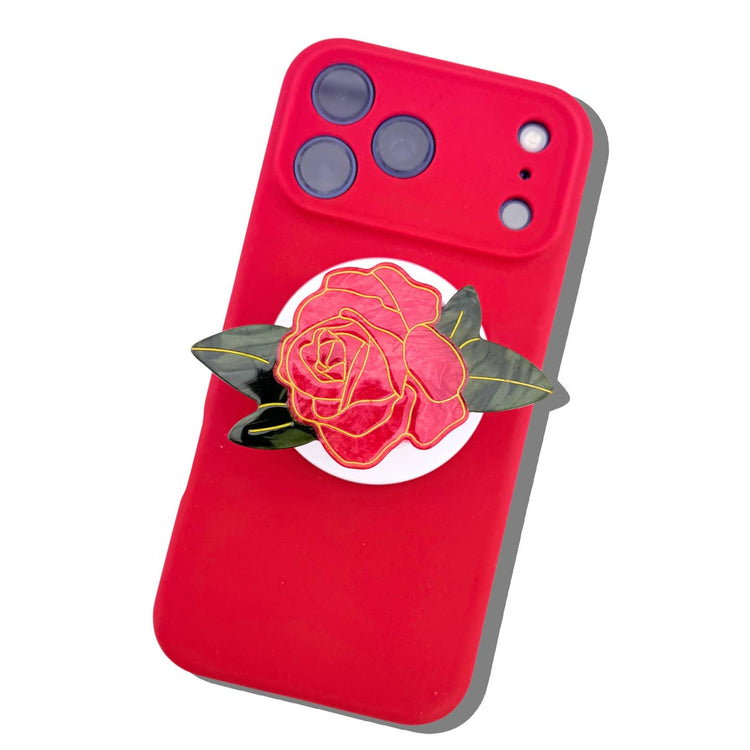 Hand-Painted Rose Gripcharm