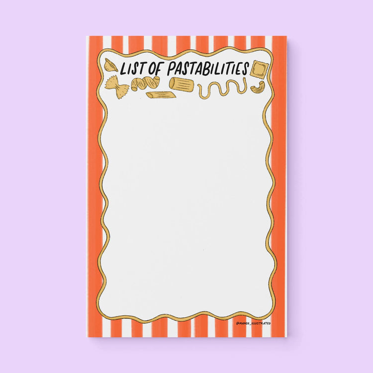 List of Pastabilities Notepad
