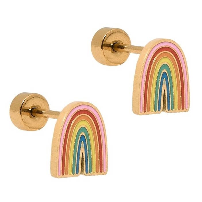 Noah Rainbow Screwback Stud Earrings