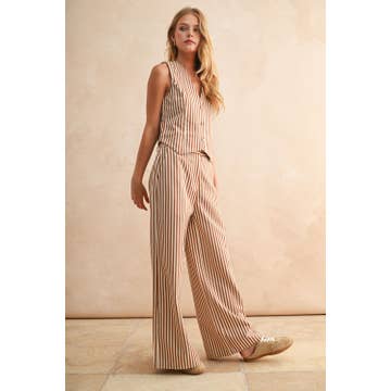 Striped Wide Leg Pants