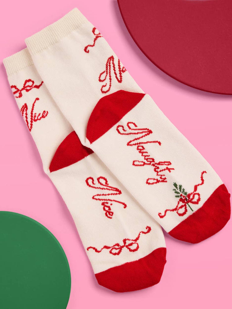 Naughty & Nice Knit Socks