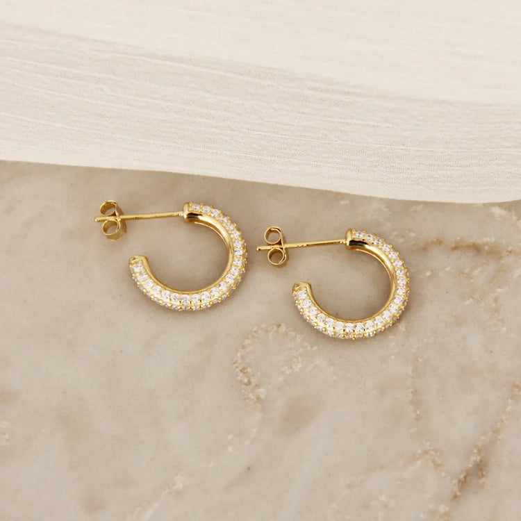 Maive Gold Lucia Semi Hoops