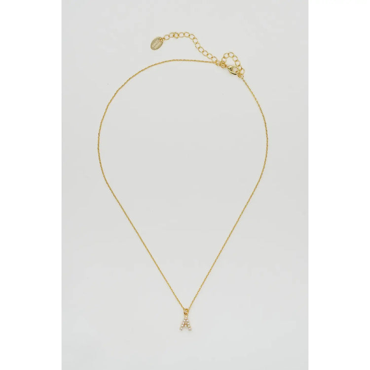 Pearl Initial Necklace