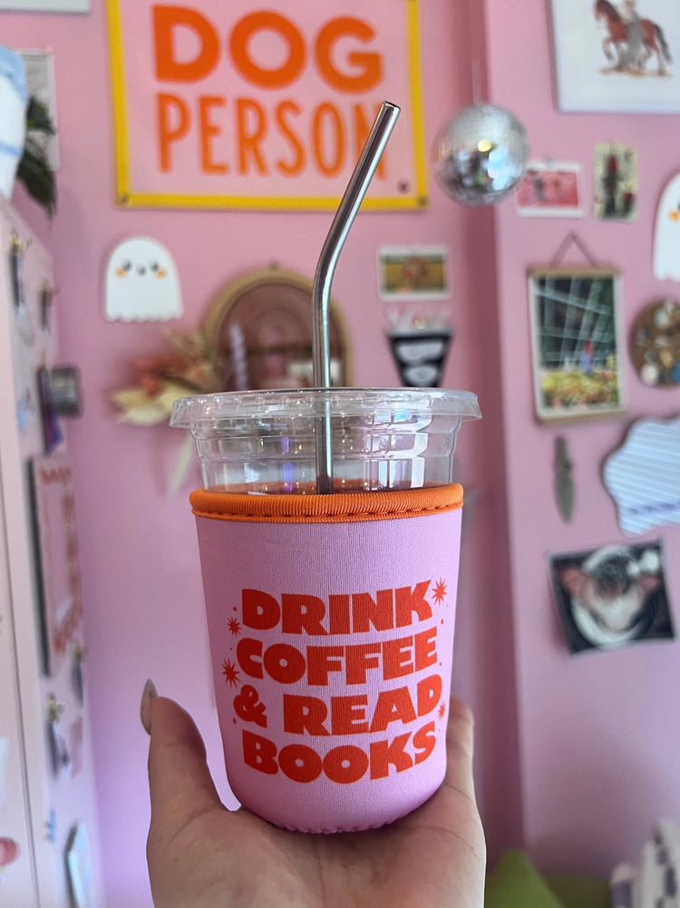Drink Coffee + Read Books Coffee Sleeve