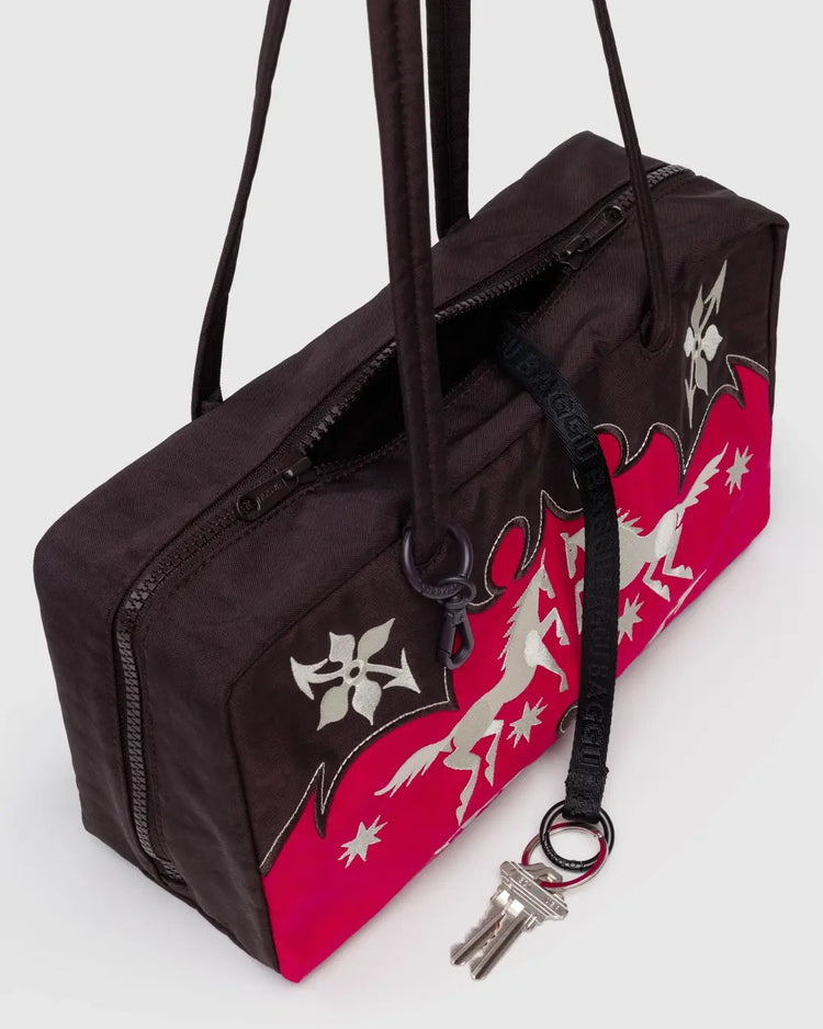 Baggu Nylon Bowler Bag in Western Applique