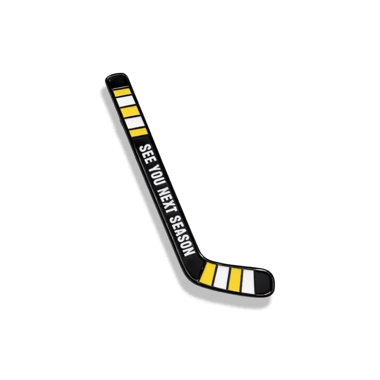 “See You Next Season” Hockey Stick Enamel Pins