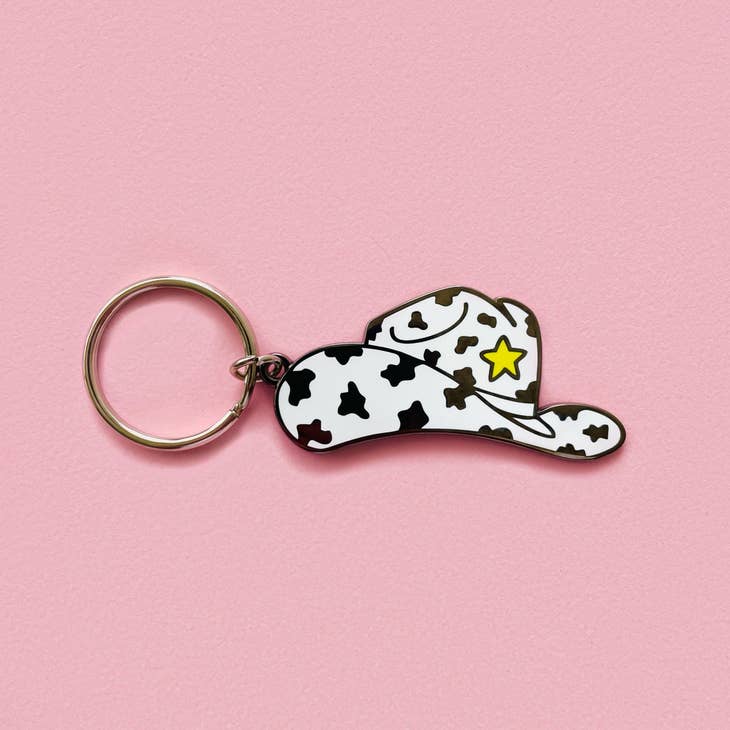 Cowboy Hat Enamel Keychain