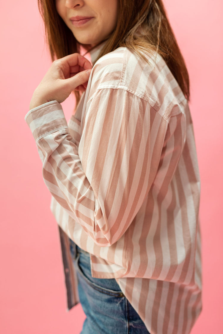 Thread & Supply Hamptons Top in Pink Stripe
