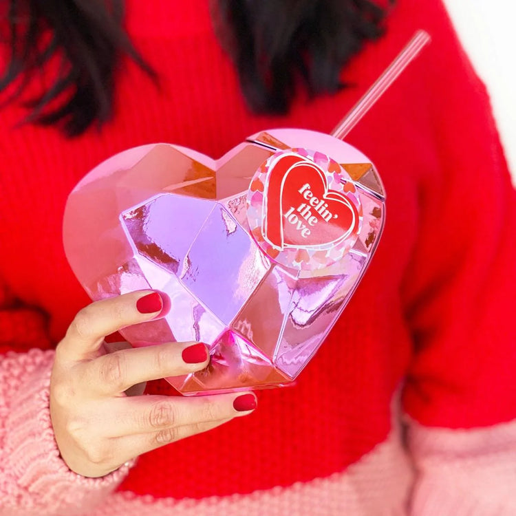 Pink Disco Heart Tumbler