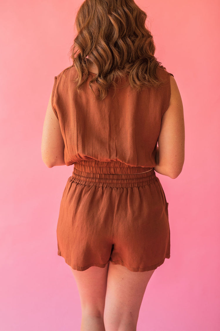 Drawstring Shorts in Clay