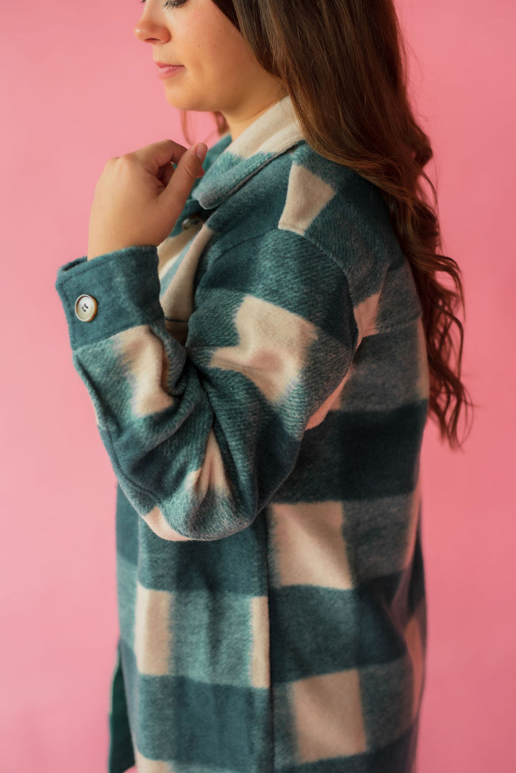 Pine Green Plaid Fall Shacket