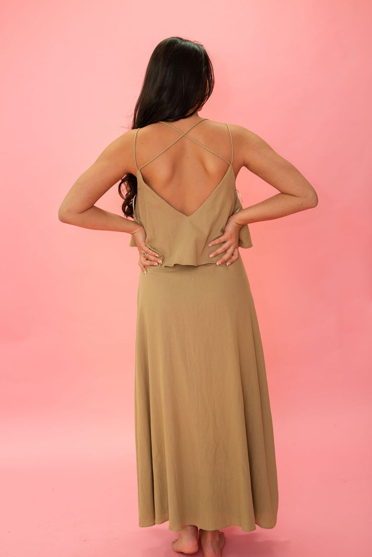 Molly Bracken Double Strap Maxi Dress