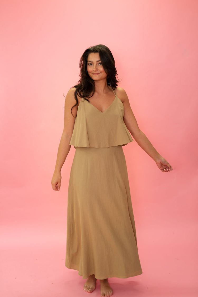 Molly Bracken Double Strap Maxi Dress