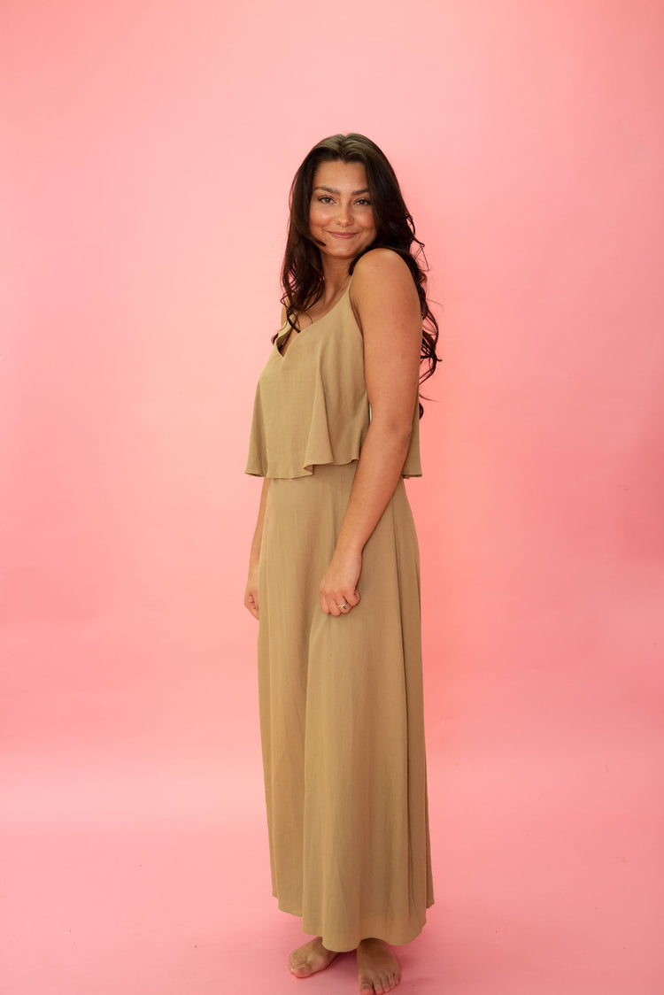 Molly Bracken Double Strap Maxi Dress
