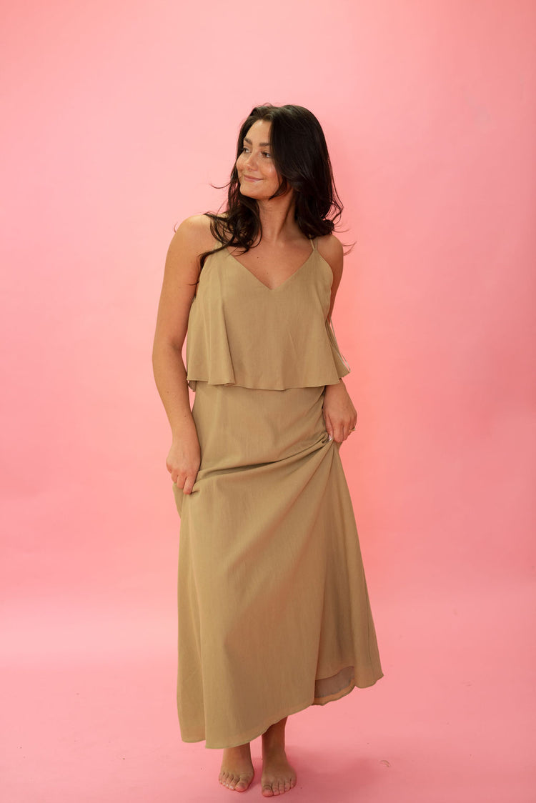 Molly Bracken Double Strap Maxi Dress
