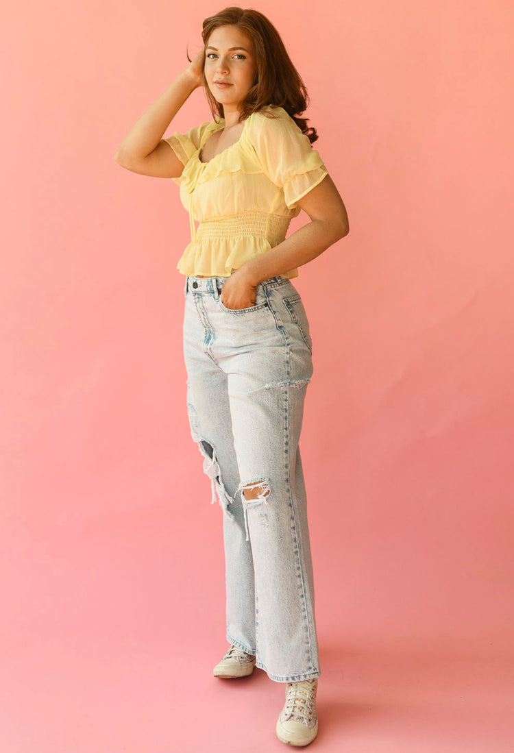 Lush Ruffled Waist Top