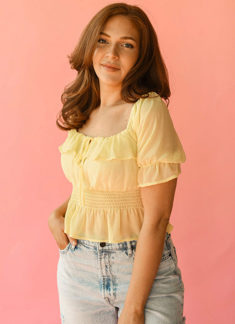 Lush Ruffled Waist Top