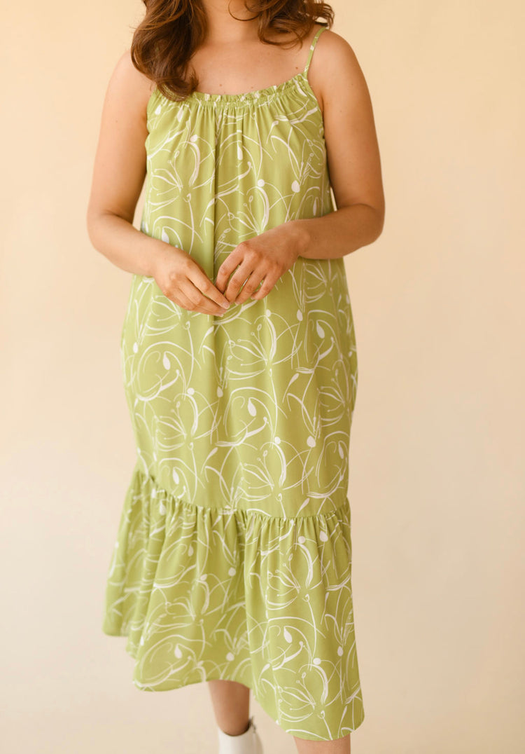 Lush Flounced Maxi Lounge Dress