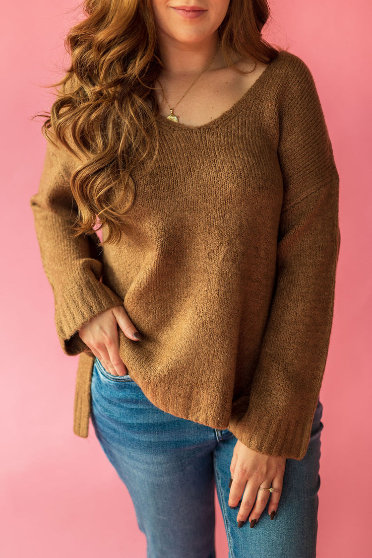 Z Supply Weekender Sweater in Camel Brown
