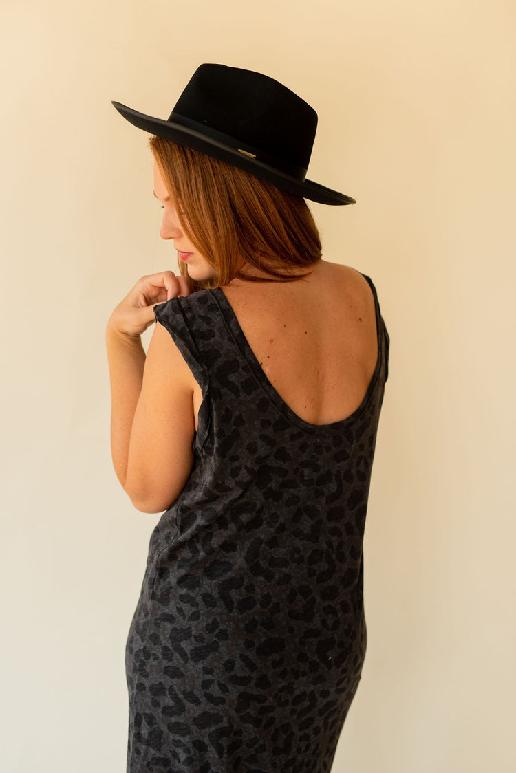 Z Supply Bailey Slub Wildcat Dress in Washed Black