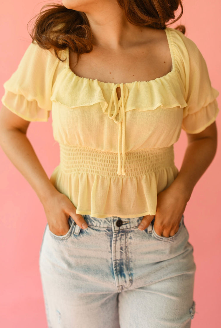 Lush Ruffled Waist Top