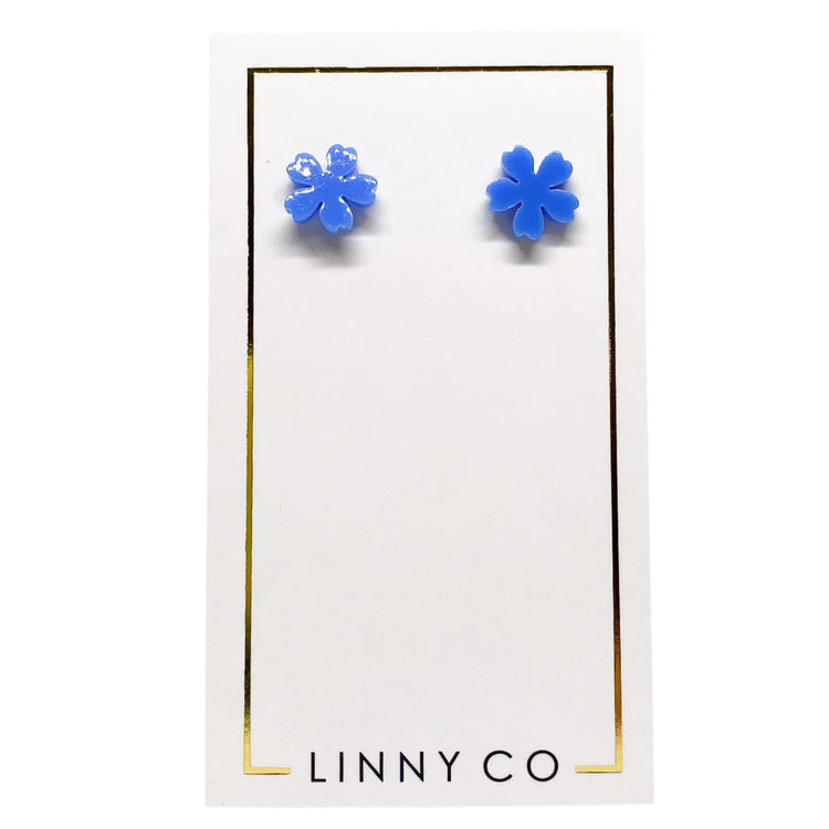 Mini Olivia Stud - Cornflower Blue