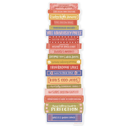 Stars Hollow Book Stack Transparent Bookmark