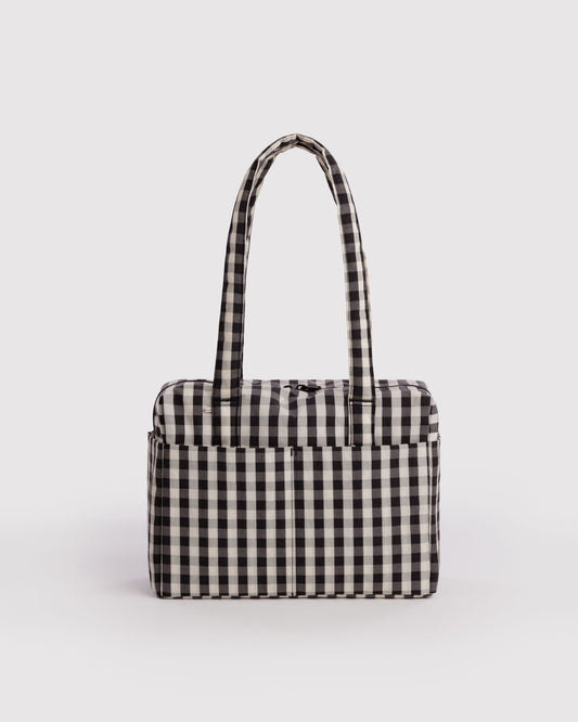 Everyday Cloud Bag in Black And Cream Gingham