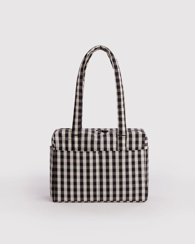 Everyday Cloud Bag in Black And Cream Gingham