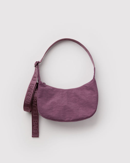Baggu Small Nylon Crescent Bag in Wild Plum