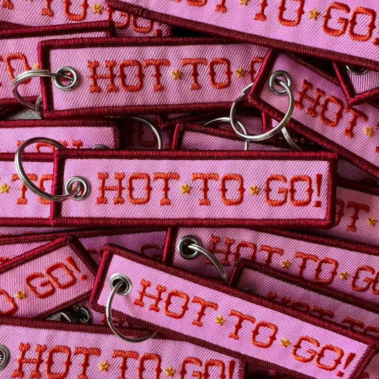 Hot-To-Go Embroidered Keychain