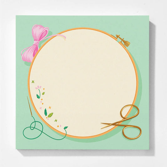 Embroidery Hoop Illustrated Sticky Notes