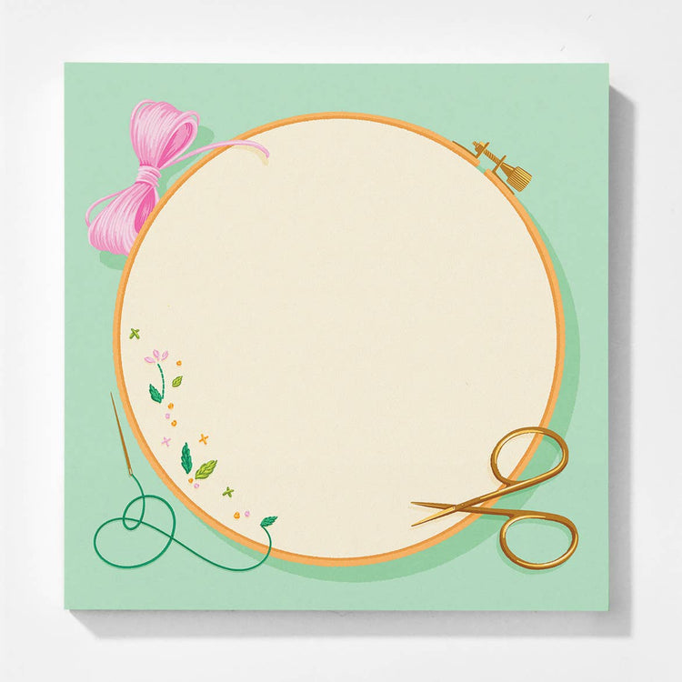 Embroidery Hoop Illustrated Sticky Notes