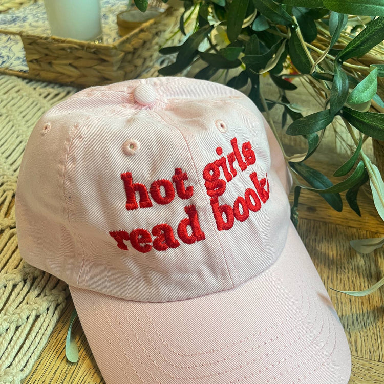 Hot Girls Read Bookish Embroidered Dad Hat