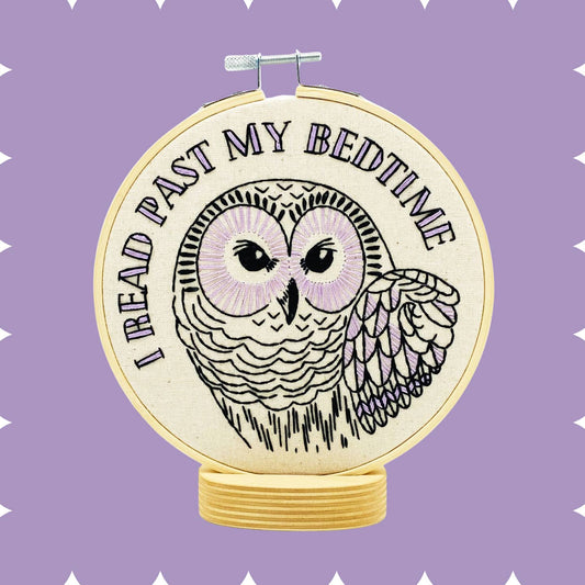 I Read Past My Bedtime Complete Embroidery