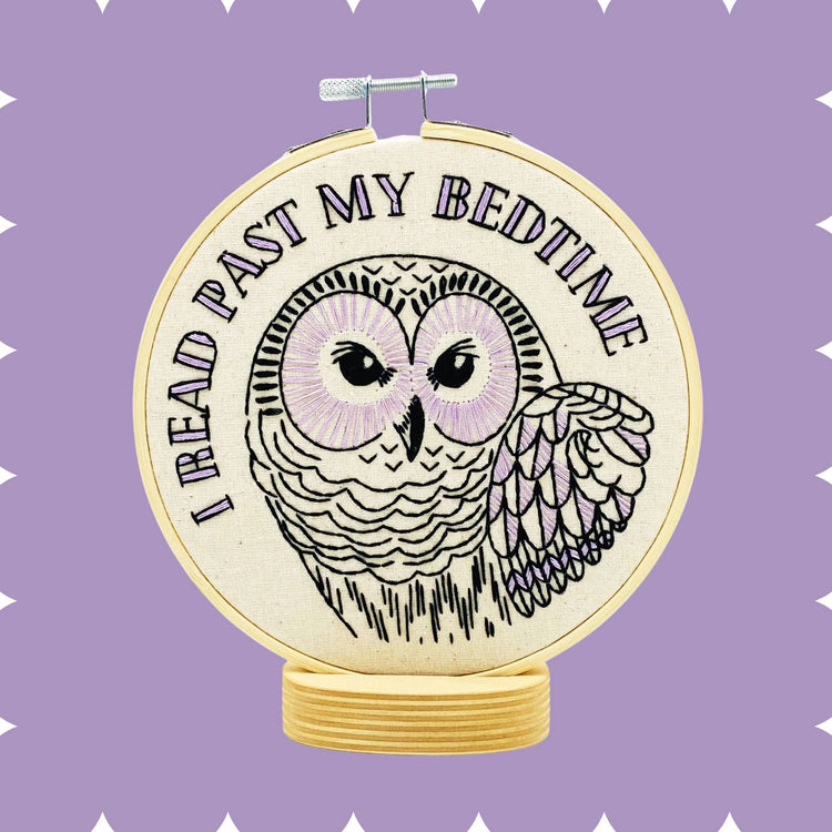 I Read Past My Bedtime Complete Embroidery