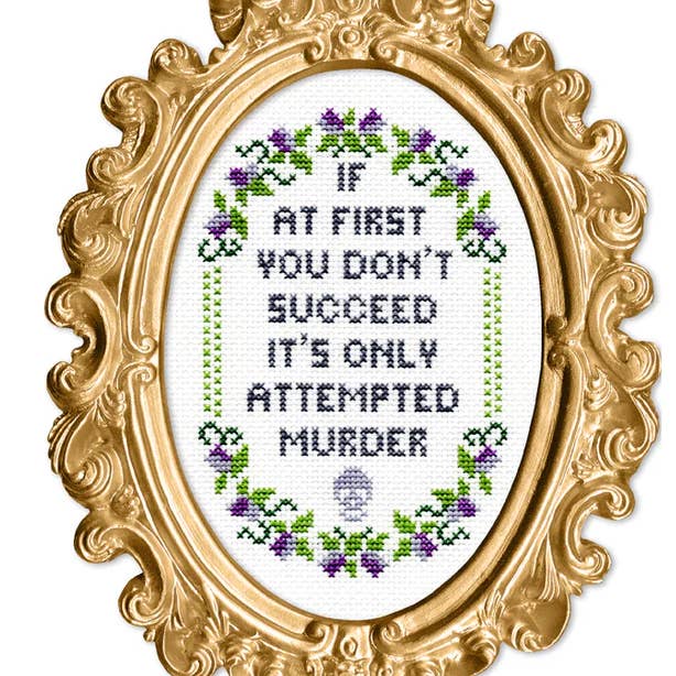 If At First You Don't Succeed Deluxe Cross Stitch Kit