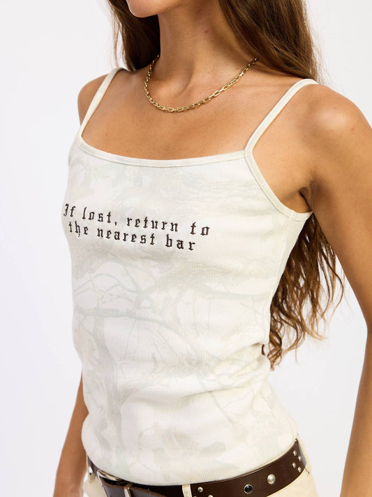 Return to Bar Ribbed Cami