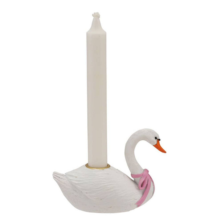 Resin Swan Shaped Taper Holder