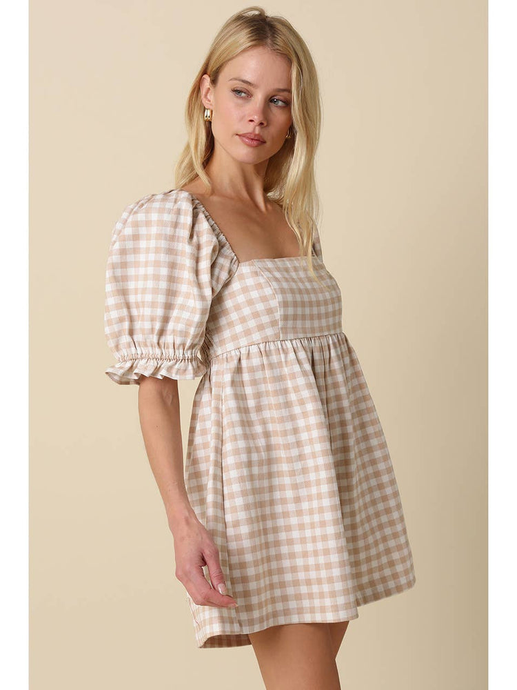 Sienna Gingham Babydoll Romper