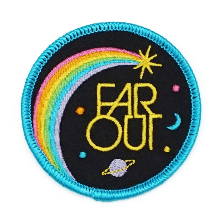 Far Out Embroidered Patch