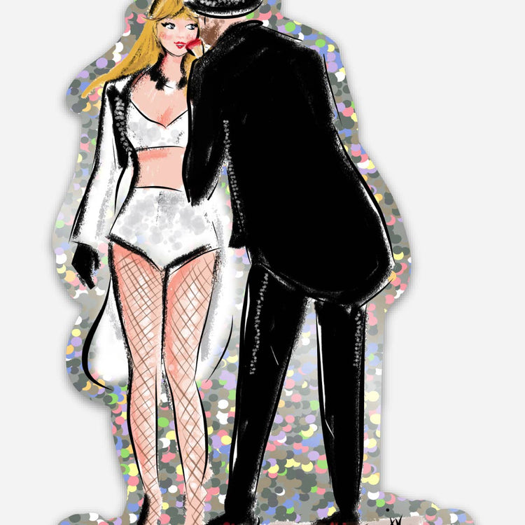 Taylor & Travis Broken Heart Glitter Sticker