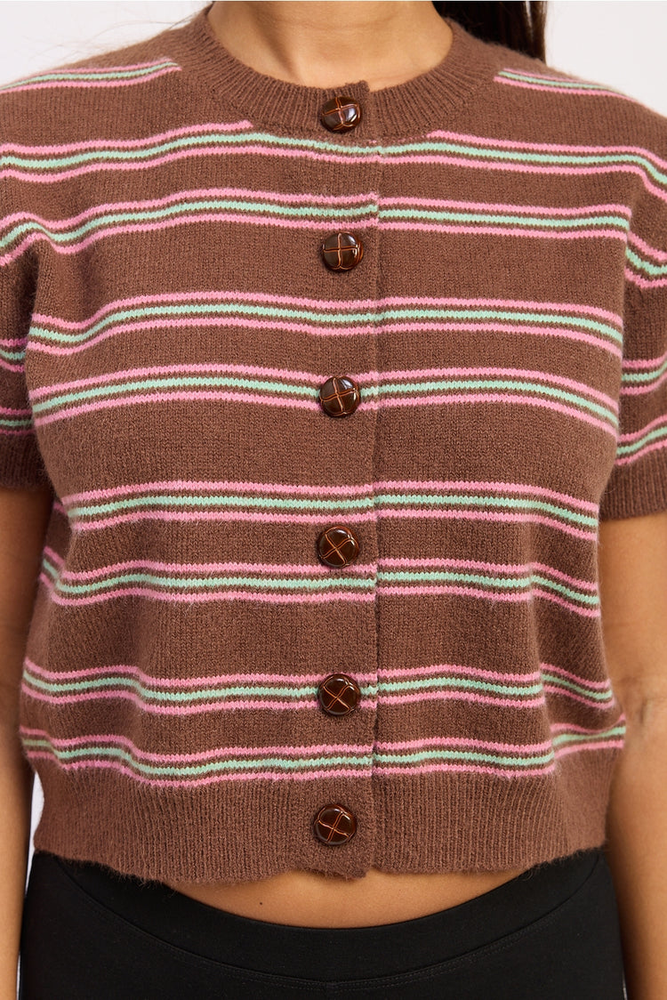 Button Up Short Sleeve Cardigan