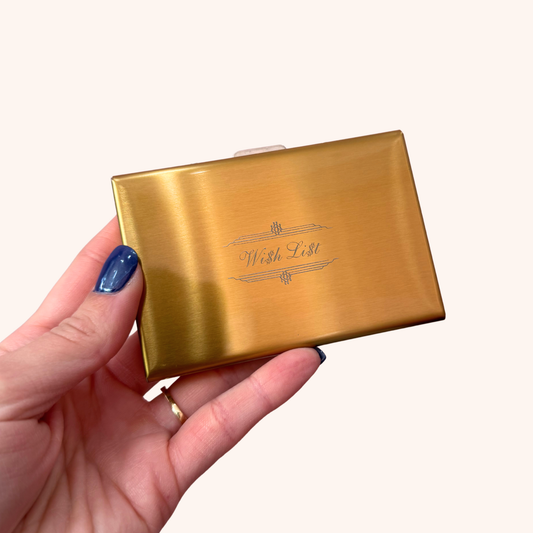 Wi$h Li$t Engraved Credit Card Holder