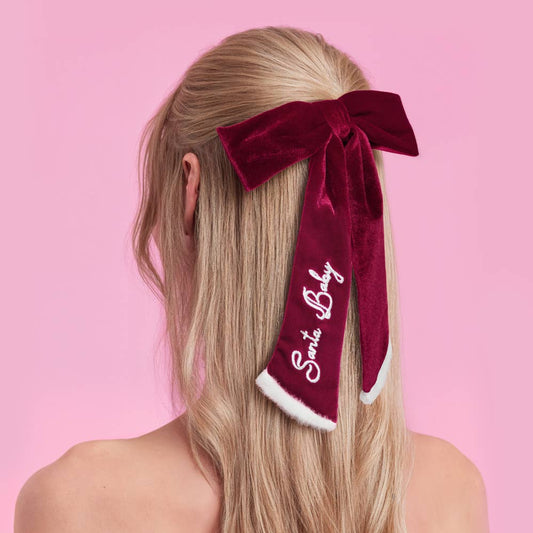 Santa Baby Velvet Bow