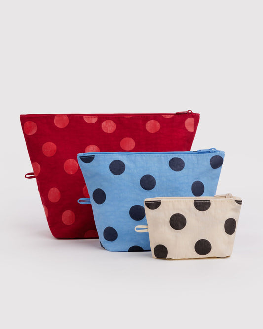 Go Pouch Set in Polka Dot Mix