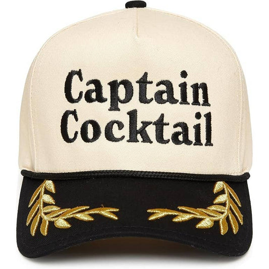 Captain Cocktail Embroidered Hat
