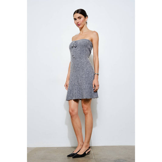 Jessamine Pleated Knit Mini Dress