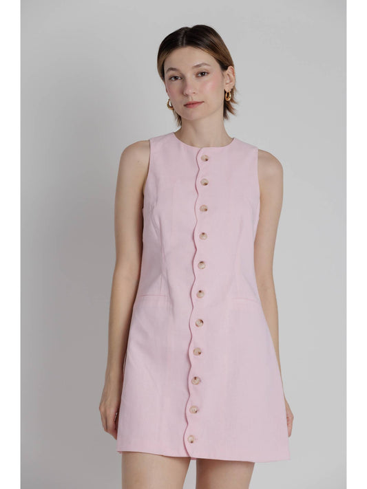 Scallop Edge Mini Dress